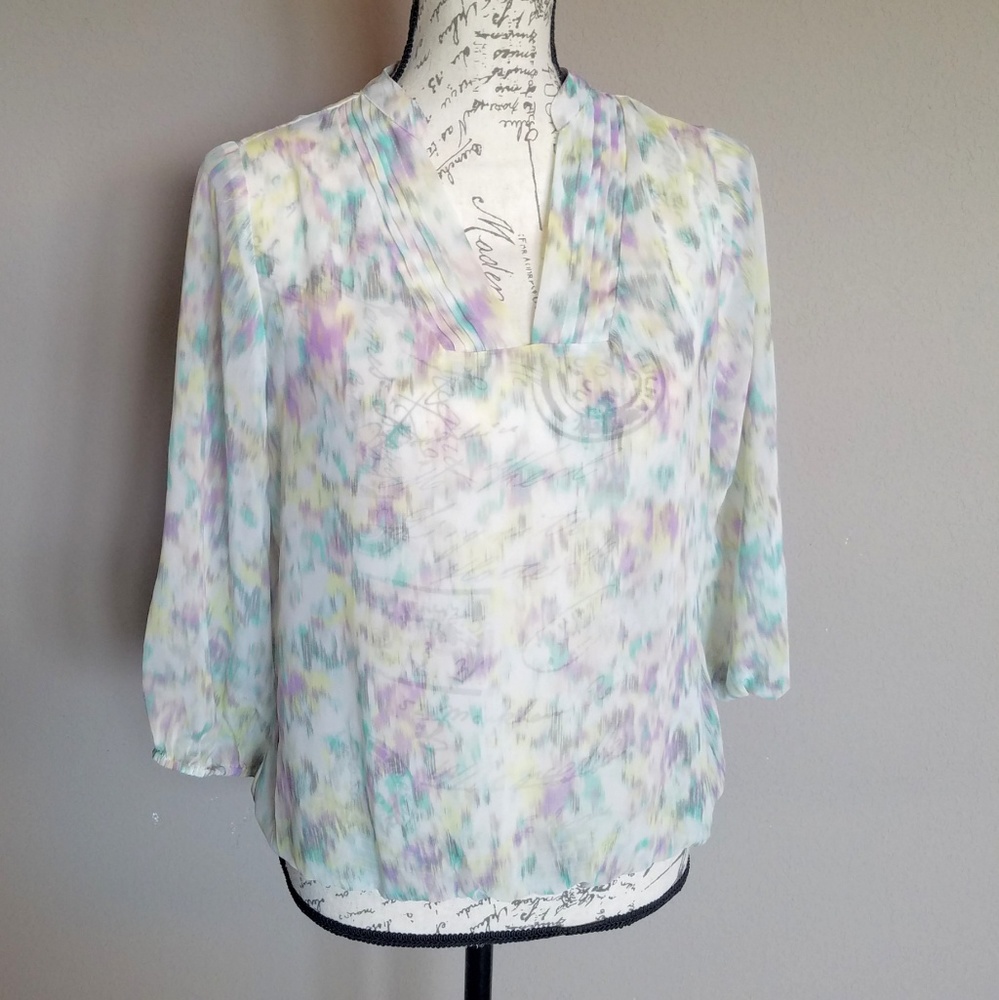 a.n.a. Pastel Peasant Blouse